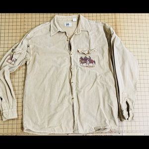 Super Unique & Odd Western Shirt Medium (Get Noticed) Brand Best Original XL Vtg